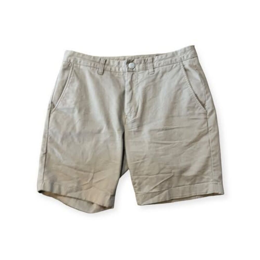 Bonobos Shorts Womens Size 31- Tan, Rise Flat Front Snap Stretch